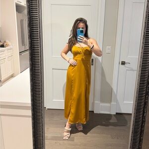 Elegant Mustard Yellow Dress from Dynamite
